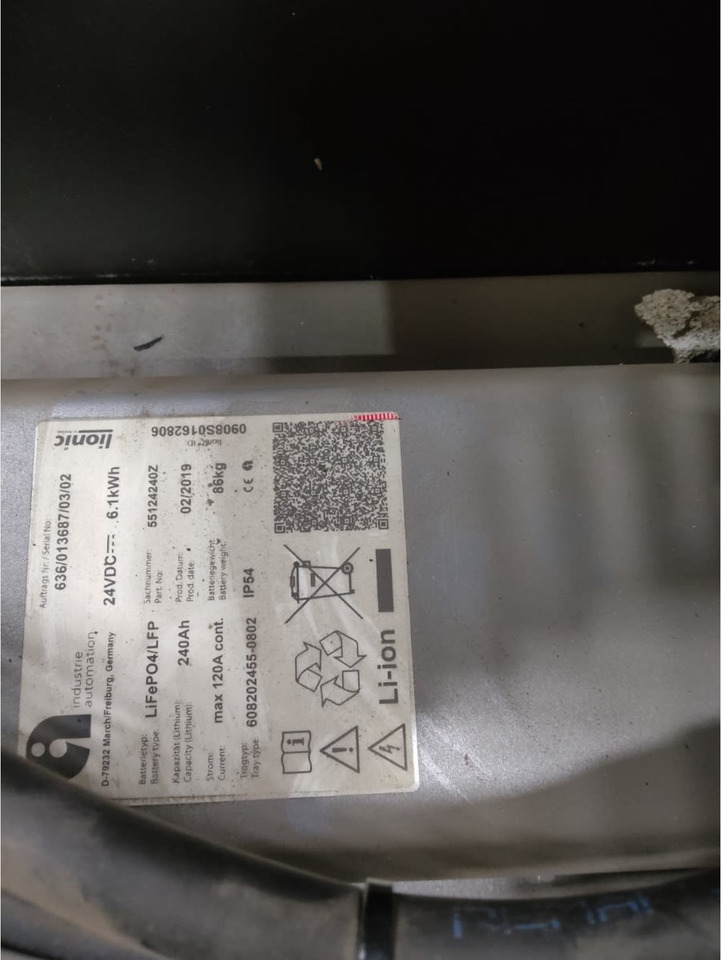 Battery 24V 240Ah - Ắc quy cho Thiết bị xử lý vật liệu: hình 2 Battery 24V 240Ah - Ắc quy cho Thiết bị xử lý vật liệu: hình 2