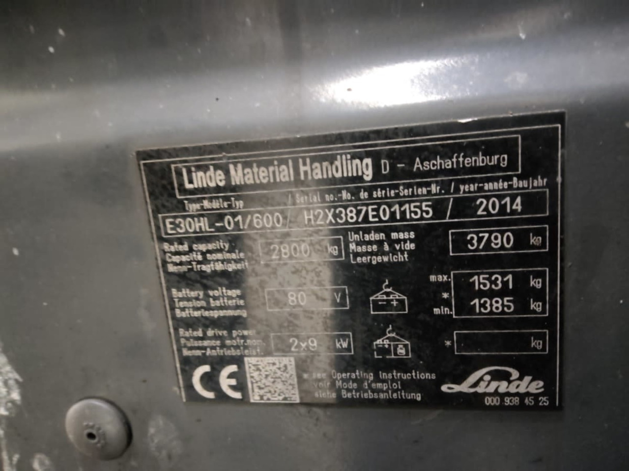 Linde E30HL-01/600 - Xe nâng điện: hình 5 Linde E30HL-01/600 - Xe nâng điện: hình 5
