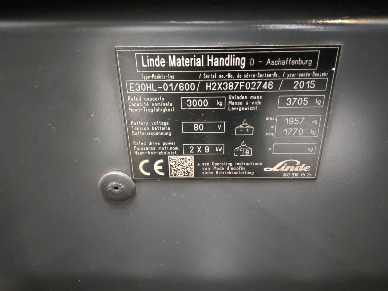 Linde E30HL-01/600 - Xe nâng điện: hình 5 Linde E30HL-01/600 - Xe nâng điện: hình 5