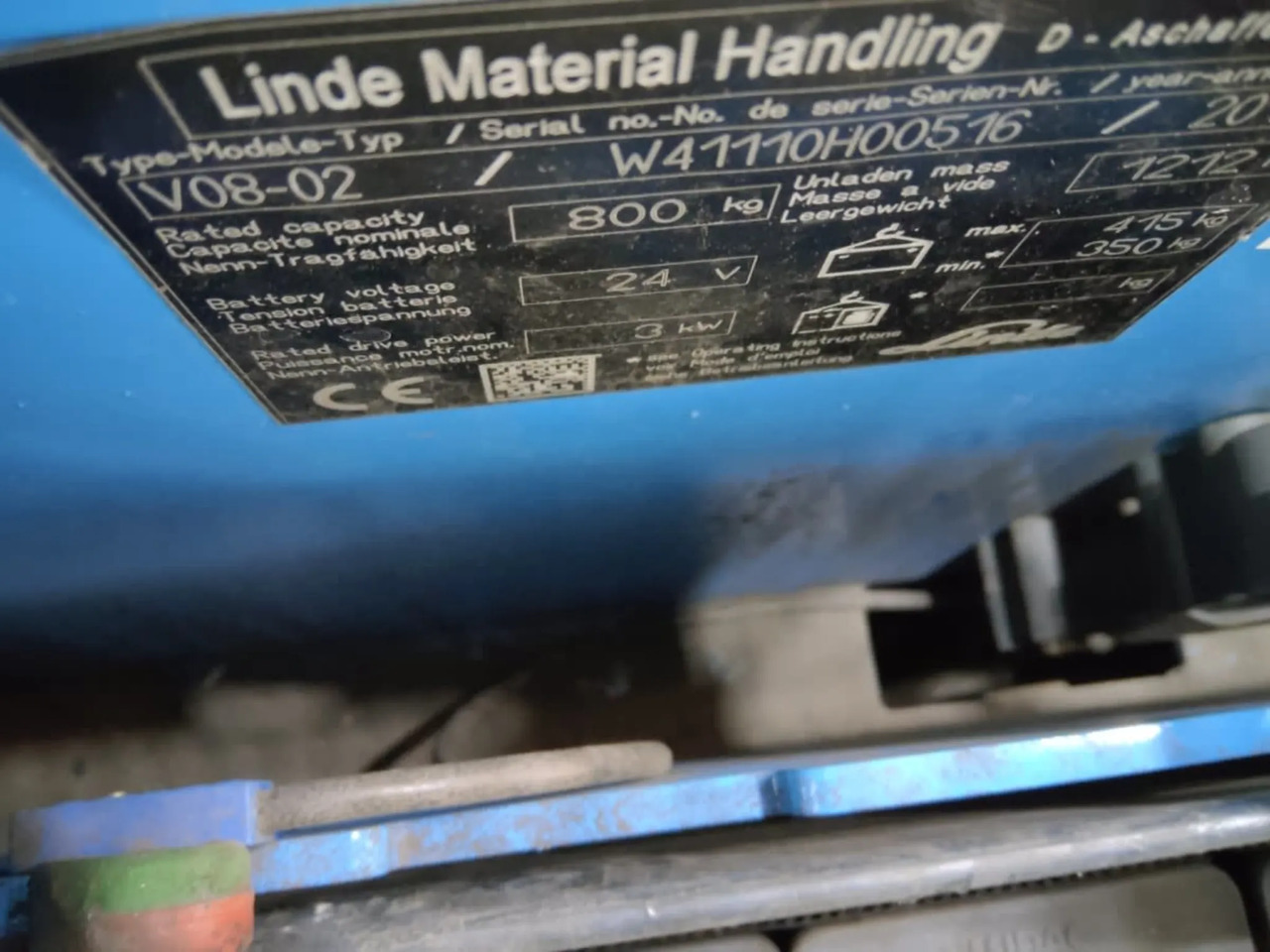 Linde V08-02 - Xe tải nâng pallet: hình 2 Linde V08-02 - Xe tải nâng pallet: hình 2