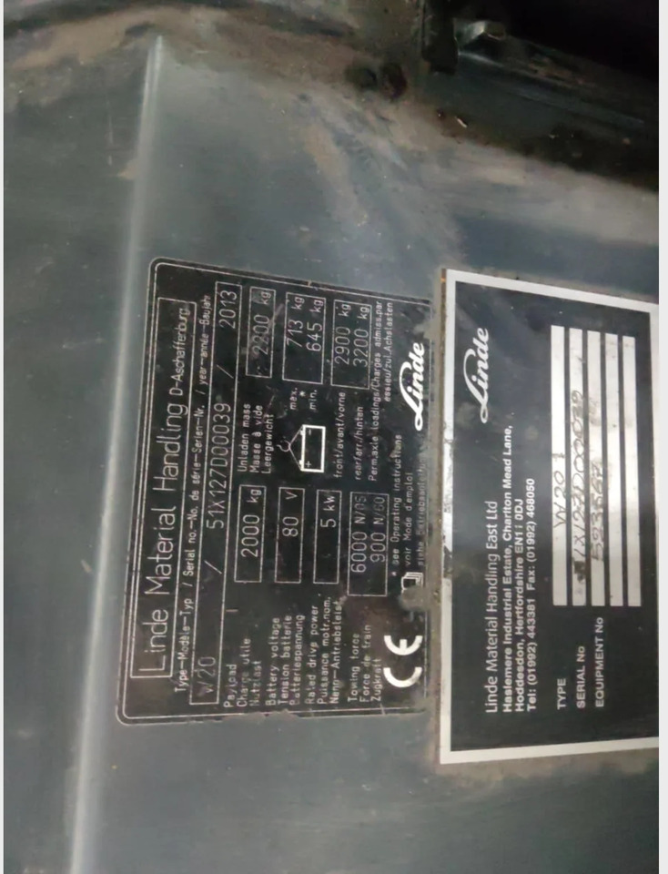 Linde W20 - Xe cày kéo: hình 5 Linde W20 - Xe cày kéo: hình 5