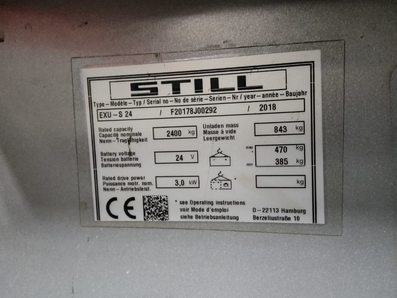 STILL EXU-S24/TK/2400 mm - Xe tải nâng pallet: hình 2 STILL EXU-S24/TK/2400 mm - Xe tải nâng pallet: hình 2