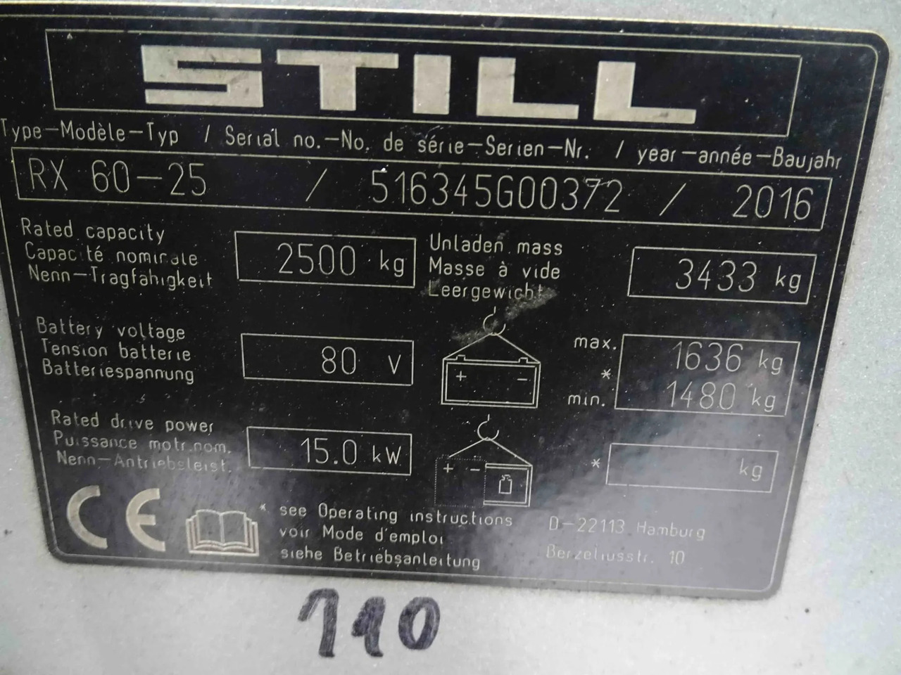 STILL RX60-25 - Xe nâng điện: hình 2 STILL RX60-25 - Xe nâng điện: hình 2