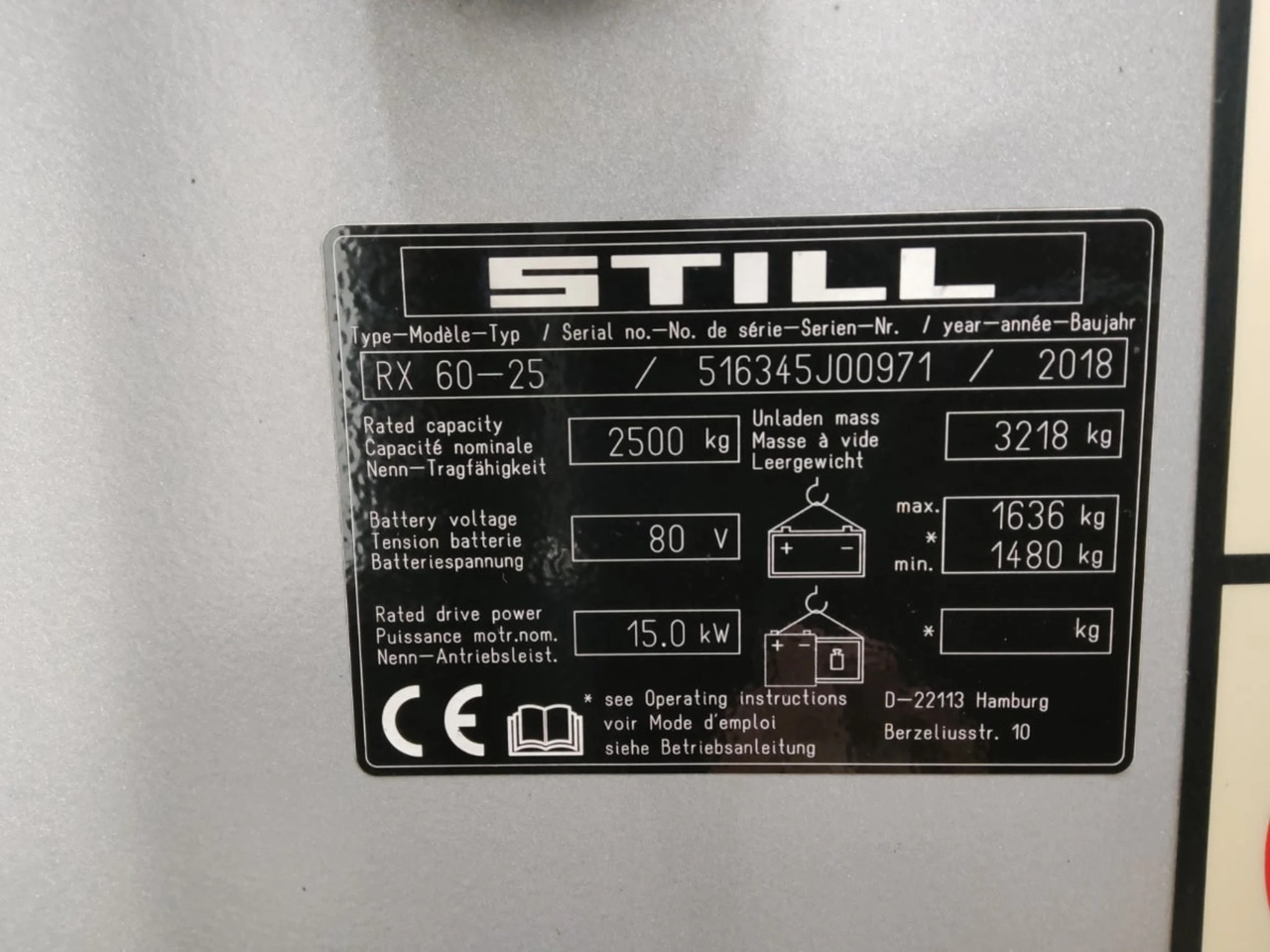 STILL RX60-25 - Xe nâng điện: hình 2 STILL RX60-25 - Xe nâng điện: hình 2