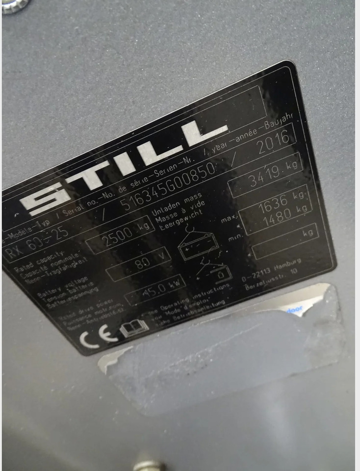 STILL RX60-25 - Xe nâng điện: hình 2 STILL RX60-25 - Xe nâng điện: hình 2