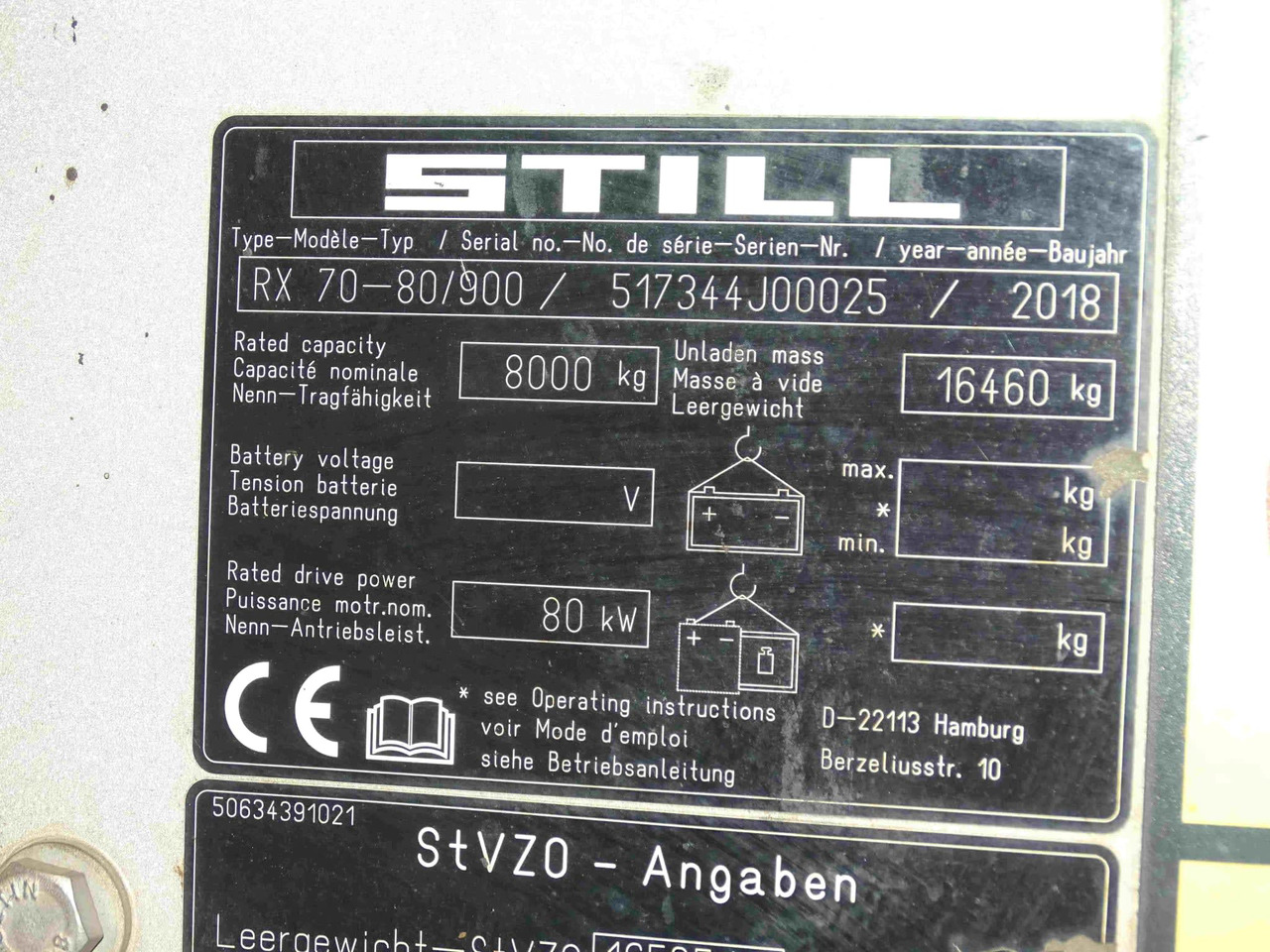 STILL RX70-80/900 - Xe nâng diesel: hình 5 STILL RX70-80/900 - Xe nâng diesel: hình 5