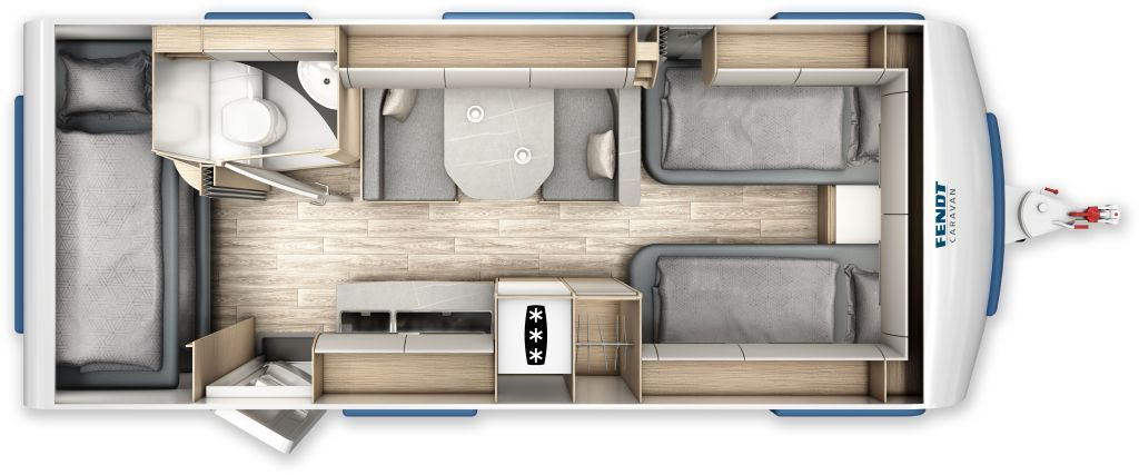 Fendt Bianco Activ 550 KMG 2026 Safety 2000kg.,+++ - Rơ moóc kiểu caravan: hình 2 Fendt Bianco Activ 550 KMG 2026 Safety 2000kg.,+++ - Rơ moóc kiểu caravan: hình 2