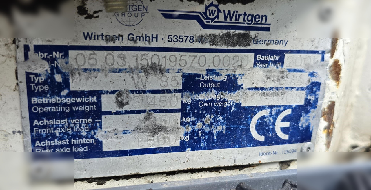 2005 WIRTGEN W35DC - Máy bào lạnh: hình 2 2005 WIRTGEN W35DC - Máy bào lạnh: hình 2