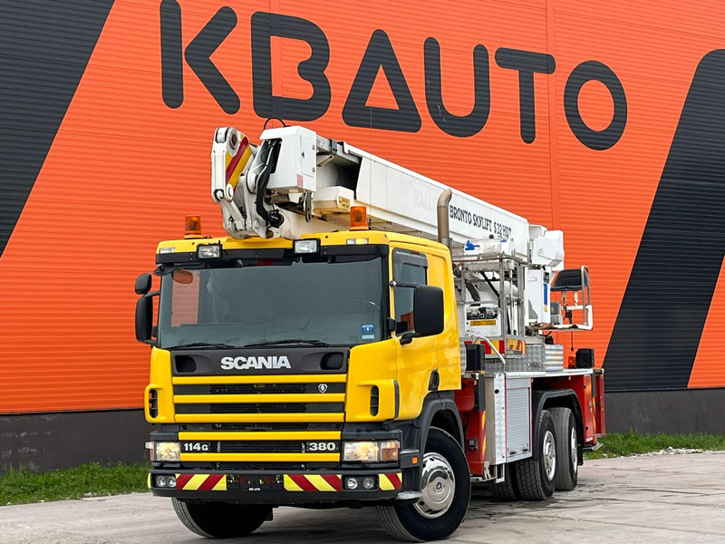 Scania P 114 6x2*4 BRONTO S 32 HDT / 32 meters / 440 kg - Nền bục trên không: hình 1 Scania P 114 6x2*4 BRONTO S 32 HDT / 32 meters / 440 kg - Nền bục trên không: hình 1