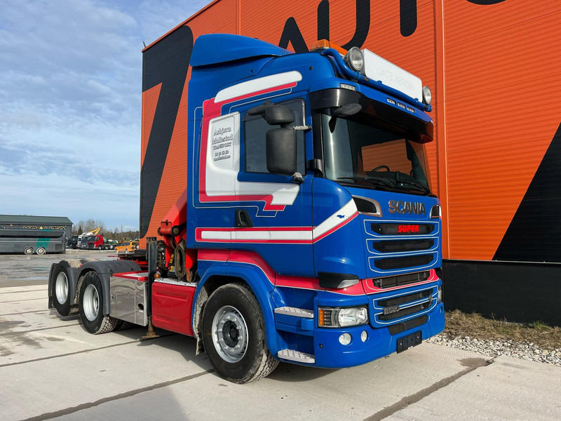 Scania R 580 6x2 PK 19001 / RETARDER / DOUBLE BOGIE - Xe tải thùng lửng/ Phẳng, Xe cẩu tự hành: hình 4 Scania R 580 6x2 PK 19001 / RETARDER / DOUBLE BOGIE - Xe tải thùng lửng/ Phẳng, Xe cẩu tự hành: hình 4