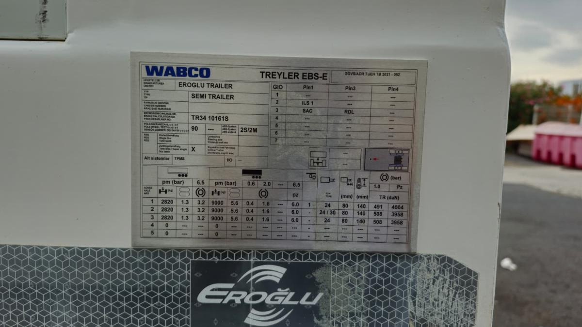 Sơ mi rơ moóc thùng thấp mới EROGLU ERTRT: hình 16 Sơ mi rơ moóc thùng thấp mới EROGLU ERTRT: hình 16