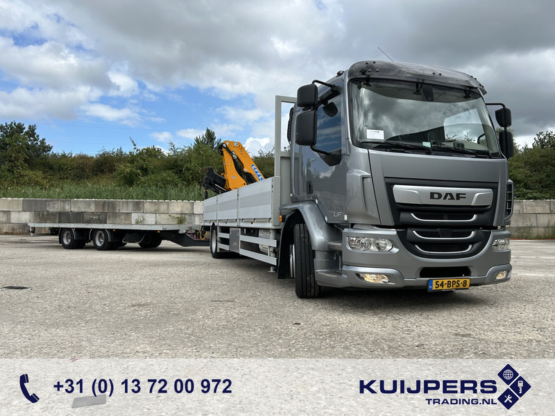 DAF LF 320 FA 19T + Burg BPM 0018 Trailer / Effer 175.2/c3s Crane / NL Combi - Xe tải thùng lửng/ Phẳng, Xe cẩu tự hành: hình 1 DAF LF 320 FA 19T + Burg BPM 0018 Trailer / Effer 175.2/c3s Crane / NL Combi - Xe tải thùng lửng/ Phẳng, Xe cẩu tự hành: hình 1