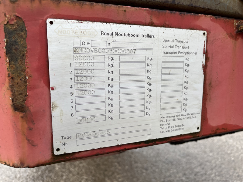 Nooteboom OVB-90-05 / 5 axle 12 Ton Hydraulic / BPW Drum / Ballast Trailer - Sơ mi rơ moóc thùng lửng/ Phẳng: hình 5 Nooteboom OVB-90-05 / 5 axle 12 Ton Hydraulic / BPW Drum / Ballast Trailer - Sơ mi rơ moóc thùng lửng/ Phẳng: hình 5