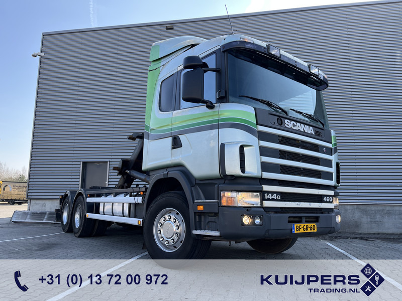 Scania R 144G V8 460 6x2 Boogie / 874 dkm / Blad - Blad / Hook Lift / NL Truck - Xe tải nâng móc: hình 1 Scania R 144G V8 460 6x2 Boogie / 874 dkm / Blad - Blad / Hook Lift / NL Truck - Xe tải nâng móc: hình 1