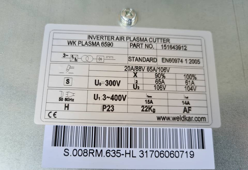 Plazma Przecinarka plazmowa WELDKAR WK Plasma 6590 - Thiết bị hàn: hình 4 Plazma Przecinarka plazmowa WELDKAR WK Plasma 6590 - Thiết bị hàn: hình 4