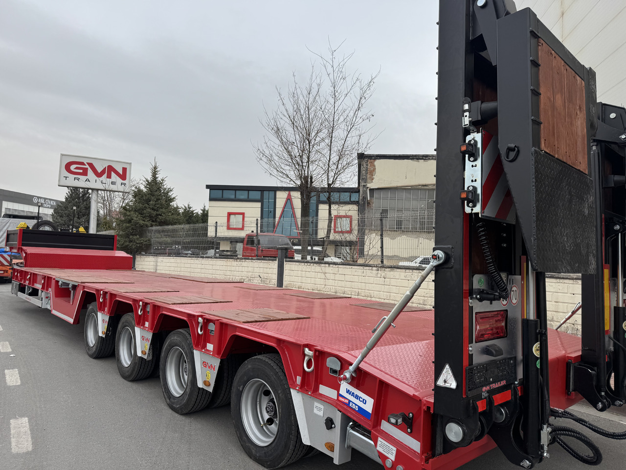 Sơ mi rơ moóc thùng thấp mới GVN Trailer 4 AXLE EXTENDABLE LOWBED: hình 20