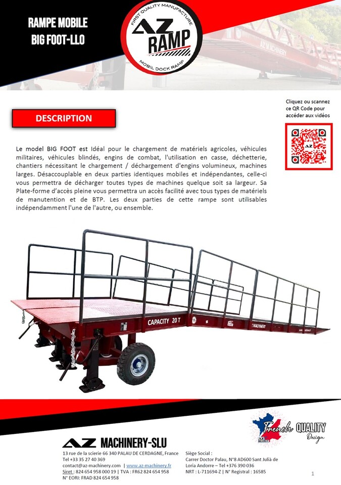 AZ RAMP KING VERSION, BIG FOOT 15 T mobile loading ramp - Đường dốc di động: hình 4 AZ RAMP KING VERSION, BIG FOOT 15 T mobile loading ramp - Đường dốc di động: hình 4