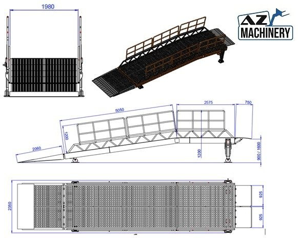 Đường dốc di động mới Loading Ramp with with hydraulic tilting bridge -  AZ RAMP - STAR-RL- 20T. 20 ton capacity: hình 16