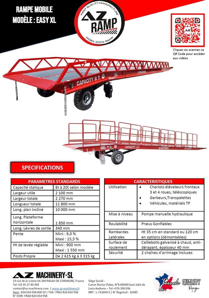 **RENTAL 12-24-36 Month** AZ RAMP-EASY XL-8 . Mobil Loading Ramp - Đường dốc di động: hình 4 **RENTAL 12-24-36 Month** AZ RAMP-EASY XL-8 . Mobil Loading Ramp - Đường dốc di động: hình 4