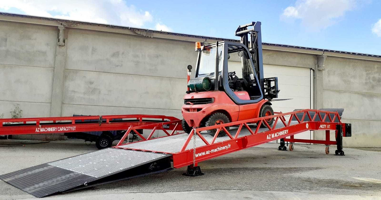Đường dốc di động mới **RENTAL** Loading Ramp with with hydraulic tilting bridge -  AZ RAMP - STAR- 8T. 8 ton capacity: hình 15