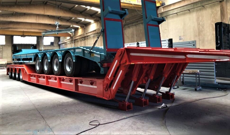 AME 100 Ton, Front Loading 4 Axle Lowbed Semi Trailer - Sơ mi rơ moóc thùng thấp: hình 4 AME 100 Ton, Front Loading 4 Axle Lowbed Semi Trailer - Sơ mi rơ moóc thùng thấp: hình 4