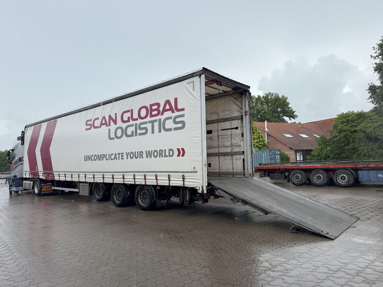 Sơ mi rơ moóc thùng thấp Wiese Mega Schiebeplane mit Dhollandia Rampe 9t: hình 6