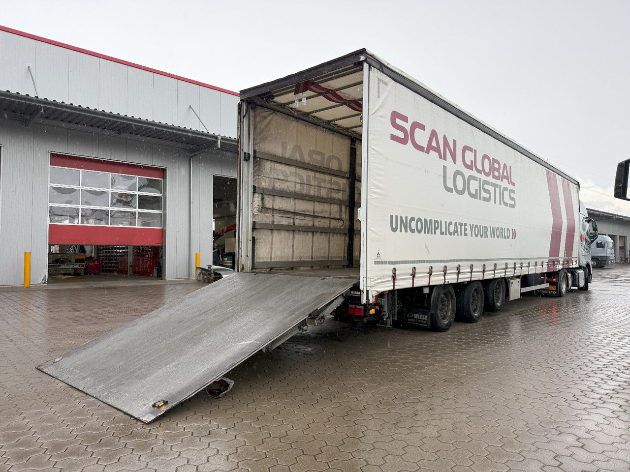 Sơ mi rơ moóc thùng thấp Wiese Mega Schiebeplane mit Dhollandia Rampe 9t: hình 7