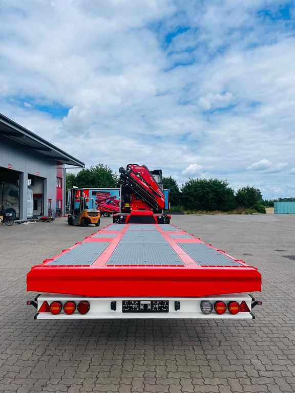 Sơ mi rơ moóc thùng lửng/ Phẳng mới Wiese Stufensattel Tieflader mit Kran Fassi F545: hình 10