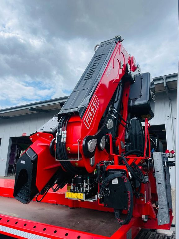 Sơ mi rơ moóc thùng lửng/ Phẳng mới Wiese Stufensattel Tieflader mit Kran Fassi F545: hình 7