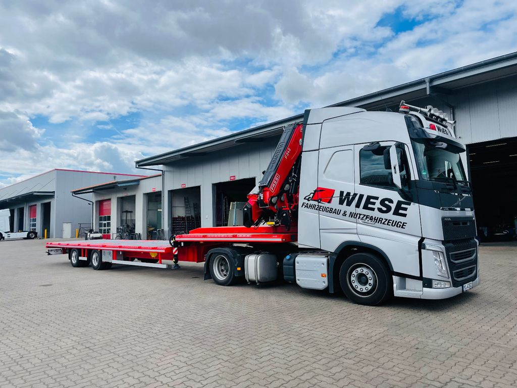 Wiese Stufensattel Tieflader mit Kran Fassi F545 - Sơ mi rơ moóc thùng thấp: hình 2 Wiese Stufensattel Tieflader mit Kran Fassi F545 - Sơ mi rơ moóc thùng thấp: hình 2