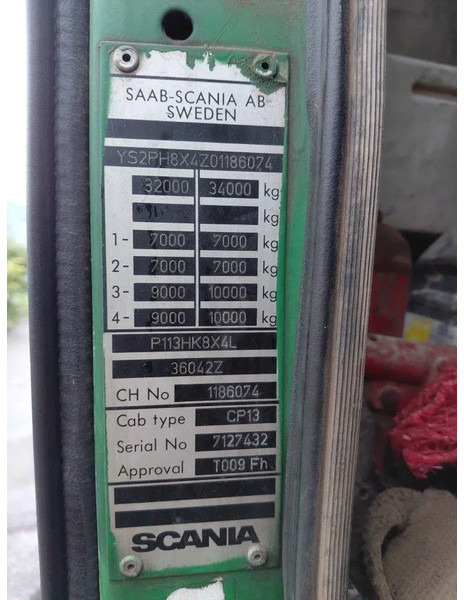 Xe ben Scania P113-360 8x4 Kipper Steel Suspension: hình 16