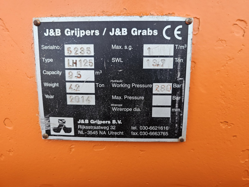 Jb clamshell 9500 liter sennebogen sennebogen liebherr lh fuchs mhl - Xô vỏ sò cho Máy móc xây dựng: hình 5 Jb clamshell 9500 liter sennebogen sennebogen liebherr lh fuchs mhl - Xô vỏ sò cho Máy móc xây dựng: hình 5