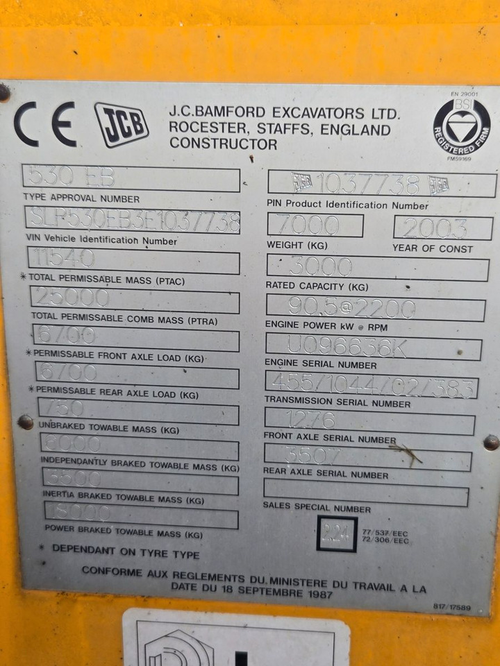 JCB 530 - Xe nhấc hình viễn vọng kính: hình 2 JCB 530 - Xe nhấc hình viễn vọng kính: hình 2