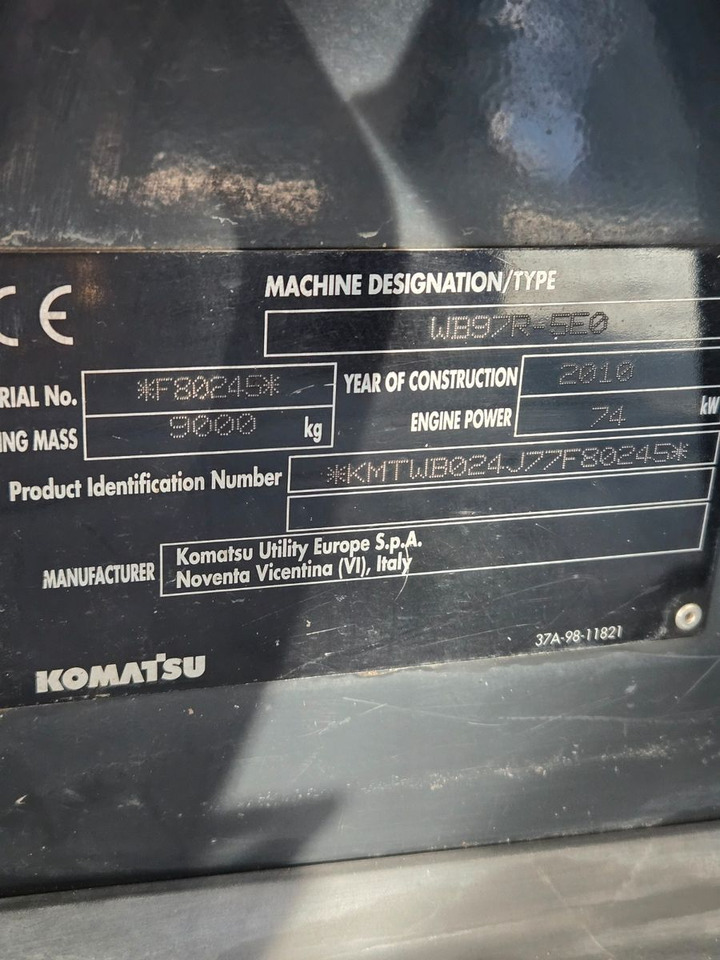 Komatsu WB97 - Máy xúc trước múc sau: hình 2 Komatsu WB97 - Máy xúc trước múc sau: hình 2