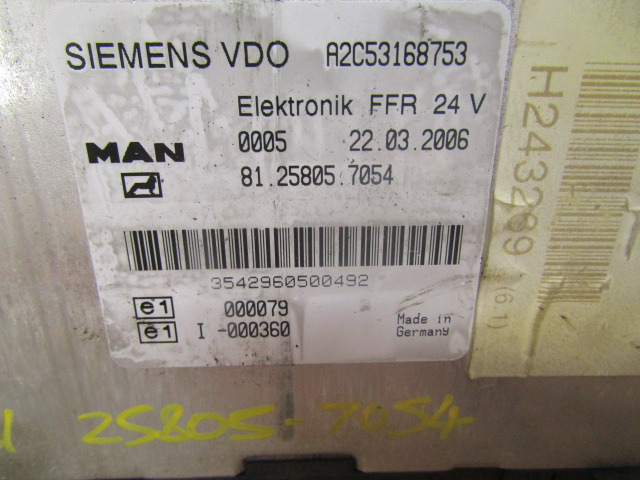 MAN TGL ELECTRONIC FFR UNIT P/NO 81.25805.7054 - Linh kiện điện cho Xe tải: hình 2 MAN TGL ELECTRONIC FFR UNIT P/NO 81.25805.7054 - Linh kiện điện cho Xe tải: hình 2