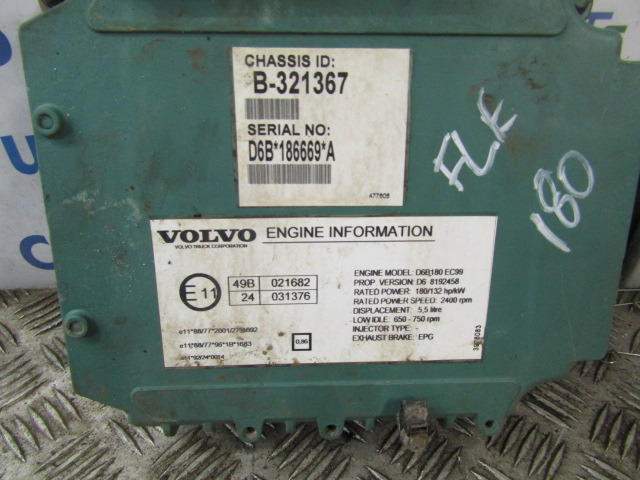 VOLVO FL6 D6B 180 ENGINE ECU O/NO 03161965 – PO3 - ECU cho Xe tải: hình 2 VOLVO FL6 D6B 180 ENGINE ECU O/NO 03161965 – PO3 - ECU cho Xe tải: hình 2