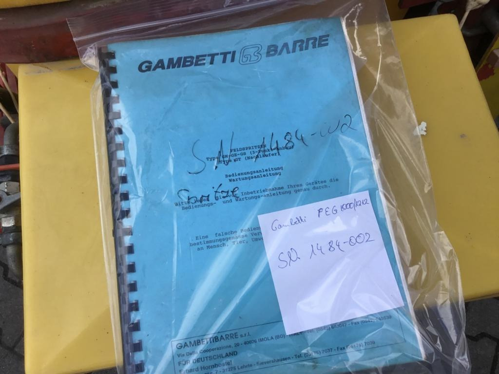 Gambetti PEG 1000/1212 - Máy xịt gắn trên máy cày: hình 3 Gambetti PEG 1000/1212 - Máy xịt gắn trên máy cày: hình 3