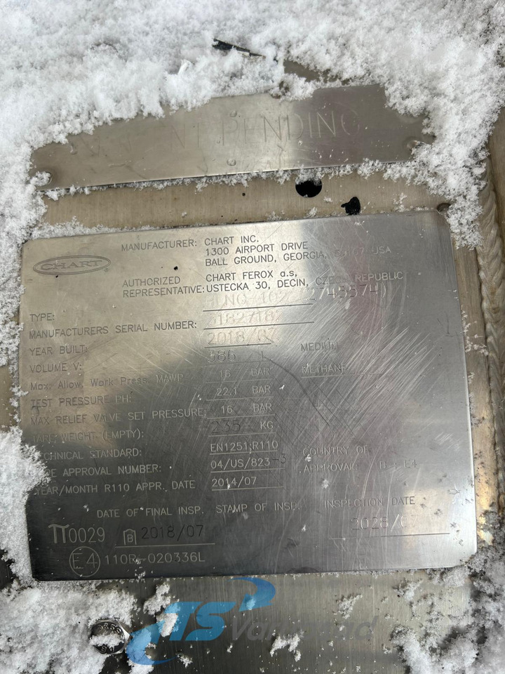 Bình nhiên liệu cho Xe tải Scania Kütusepaak 352L (LNG) 2859387: hình 8