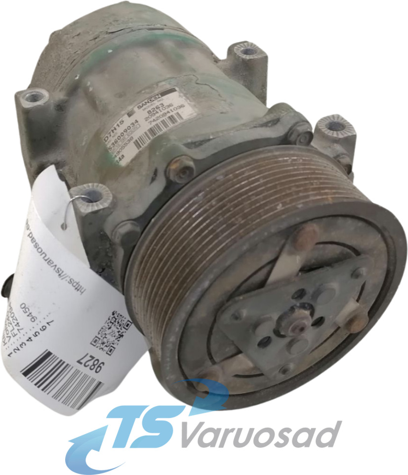 Volvo A/C compressor 7420941036 - Cấp nhiệt/ Thông gió cho Xe tải: hình 1 Volvo A/C compressor 7420941036 - Cấp nhiệt/ Thông gió cho Xe tải: hình 1