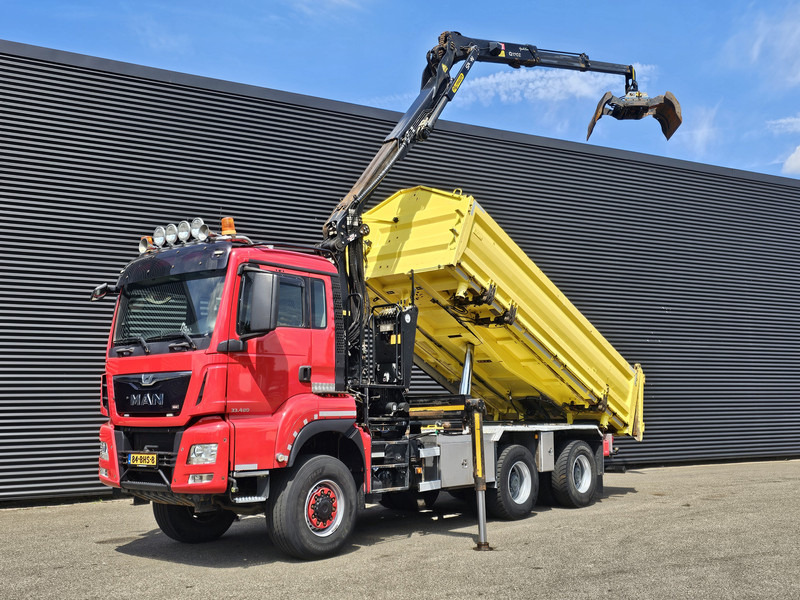 MAN TGS 33.480 6x6 / PALFINGER Z CRANE / 2 SIDE TIPPER - Xe ben, Xe cẩu tự hành: hình 1 MAN TGS 33.480 6x6 / PALFINGER Z CRANE / 2 SIDE TIPPER - Xe ben, Xe cẩu tự hành: hình 1