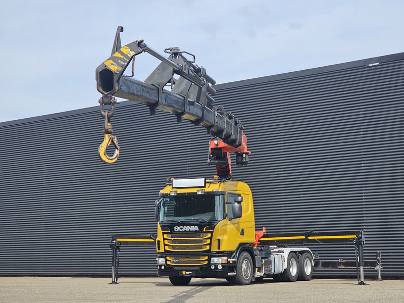 Scania G400 6x2 / PALFINGER PK 60002 / WINCH / BALLAST - Xe tải thùng lửng/ Phẳng, Xe cẩu tự hành: hình 4 Scania G400 6x2 / PALFINGER PK 60002 / WINCH / BALLAST - Xe tải thùng lửng/ Phẳng, Xe cẩu tự hành: hình 4
