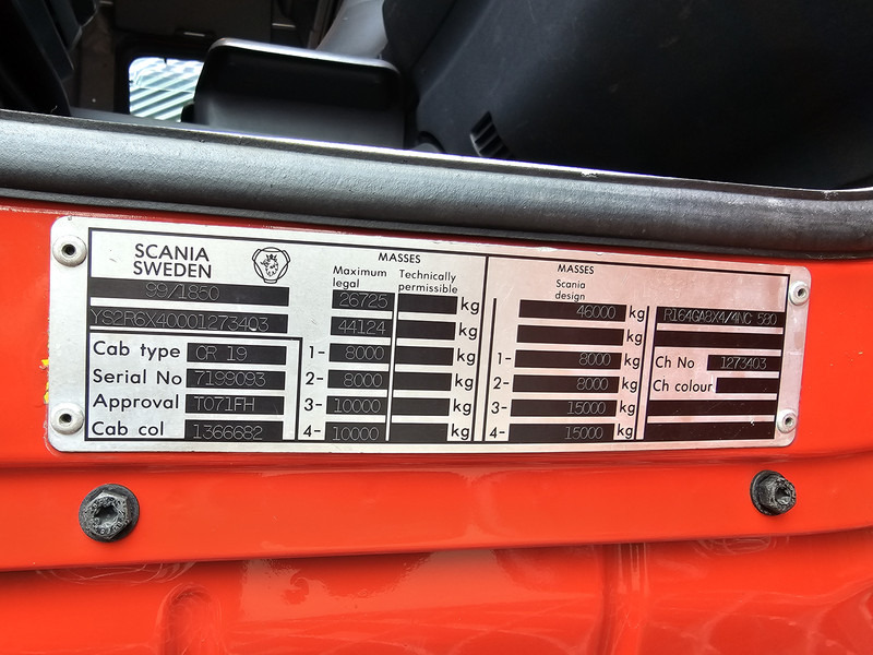 Cho thuê Scania R 164.580 8x4-4 / MANUAL / RETARDER / BIG AXLE / 150T Scania R 164.580 8x4-4 / MANUAL / RETARDER / BIG AXLE / 150T: hình 17