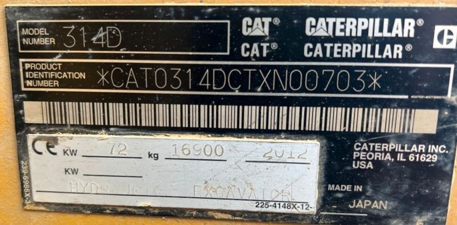 CAT CAT 314 DLCR mit Gummiketten CAT 314 DLCR mit Gummiketten - Máy xúc bánh xích: hình 2 CAT CAT 314 DLCR mit Gummiketten CAT 314 DLCR mit Gummiketten - Máy xúc bánh xích: hình 2