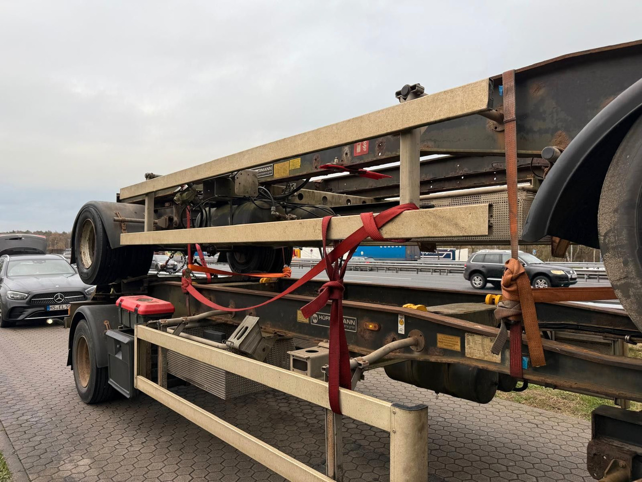 Hüffermann HSA 18.70 Schlittenabroller Containeranhänger 2x - Rơ moóc thùng chứa: hình 5 Hüffermann HSA 18.70 Schlittenabroller Containeranhänger 2x - Rơ moóc thùng chứa: hình 5