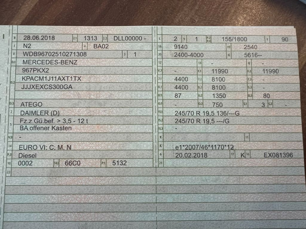 Mercedes-Benz 1221 4X2 offene Pritsche Mercedes-Benz 1221 4X2 offene Pritsche - Xe tải thùng lửng/ Phẳng: hình 2 Mercedes-Benz 1221 4X2 offene Pritsche Mercedes-Benz 1221 4X2 offene Pritsche - Xe tải thùng lửng/ Phẳng: hình 2