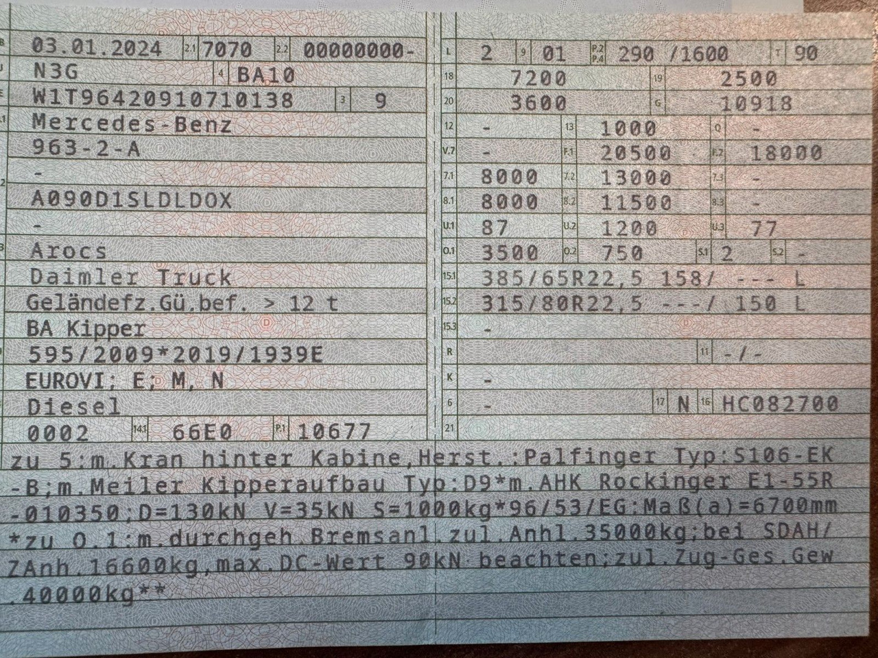 Mercedes-Benz 1840  2140 4X2 Kipper % Kran mit Funk Top Zust. - Xe ben: hình 2 Mercedes-Benz 1840  2140 4X2 Kipper % Kran mit Funk Top Zust. - Xe ben: hình 2