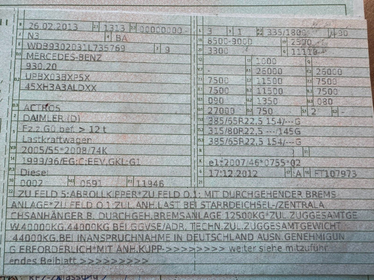 Mercedes-Benz 2546 6X2 Klima Meiller RK 20.65 - Xe tải nâng móc: hình 2 Mercedes-Benz 2546 6X2 Klima Meiller RK 20.65 - Xe tải nâng móc: hình 2