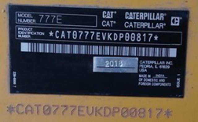 CAT 777E - Xe ben cứng/ Xe chở đá: hình 5 CAT 777E - Xe ben cứng/ Xe chở đá: hình 5