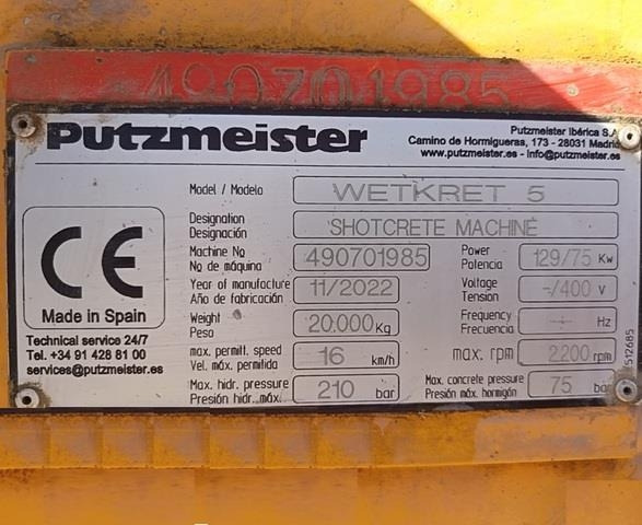 Putzmeister WETKRET5 - Xe bơm bê tông: hình 5 Putzmeister WETKRET5 - Xe bơm bê tông: hình 5