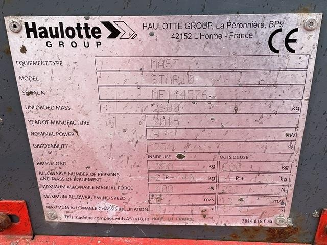 Haulotte Star 10 - Máy nâng người thẳng đứng: hình 5 Haulotte Star 10 - Máy nâng người thẳng đứng: hình 5